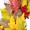 22" Unlit Autumn Harvest Artificial Maple Leaves Thanksgiving Wreath